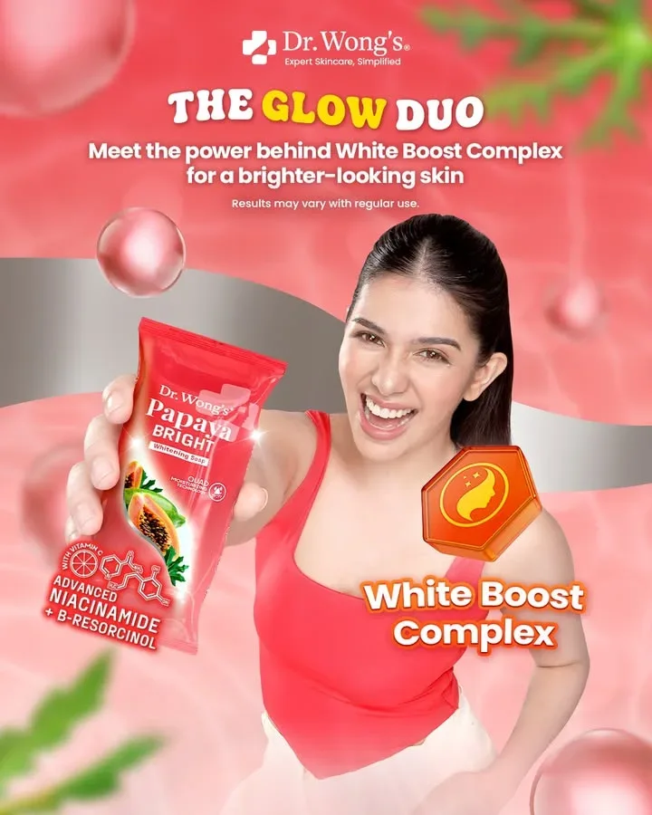 Meet the Glow Duo behind Dr. Wong’s Papaya Bright’s White Boost Complex. ✨