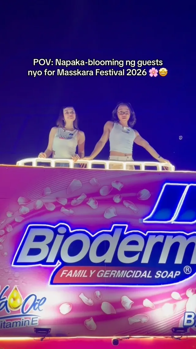 Napaka-blooming talaga nila Sofia Pablo at Parina JE  sa Masskara Festival 2026 together with Bioderm Bloom!🌸💕🫧