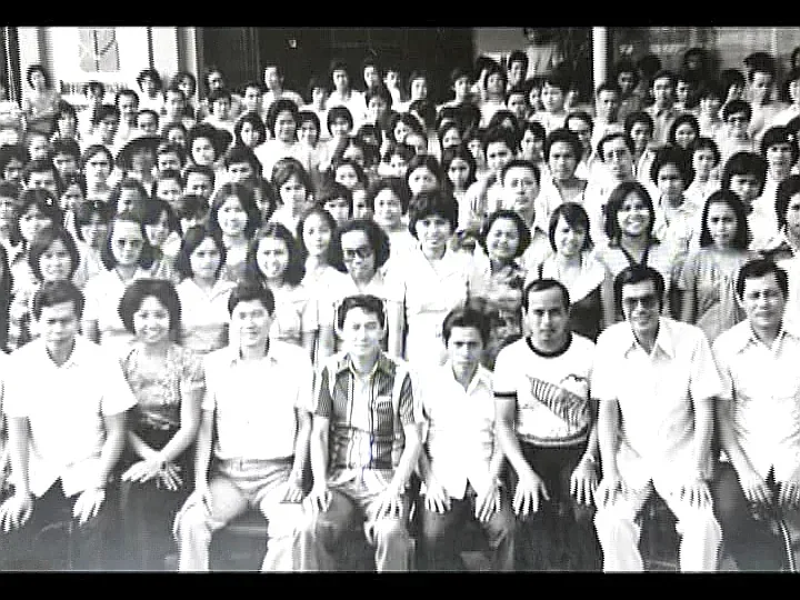 An archive photograph from IPI’s early decades, showing staff at the company’s Cebu premises and at company gatherings